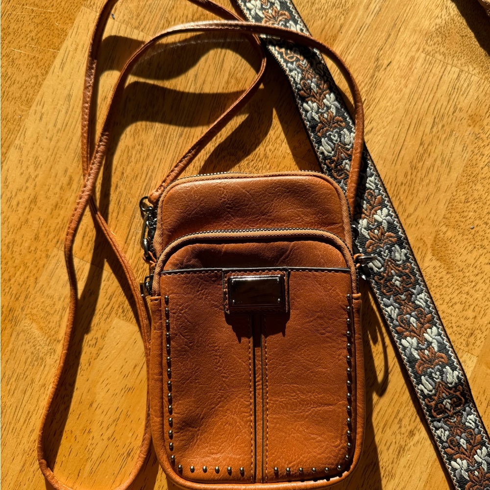 Brown Leather Crossbody Bag